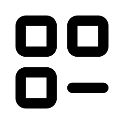 Layout Grid Remove Line Icon