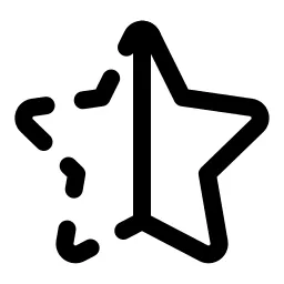 Star Half Dashed Icon
