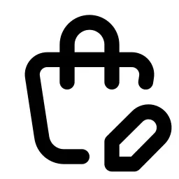 Shopping Bag Edit Line Icon
