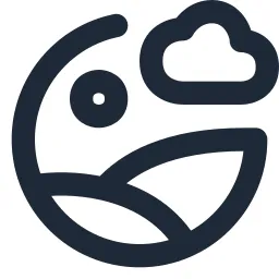 Image Circle Cloud Line Icon
