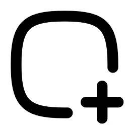 Square Rounded Plus 2 Line Icon