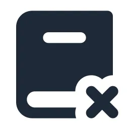 Book Delete Solid Icon