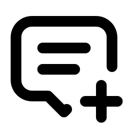 Message 2 Plus Line Icon