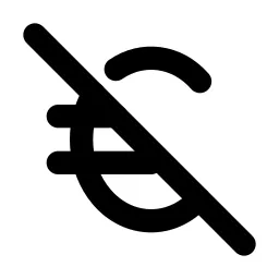 Currency Euro Off Line Icon