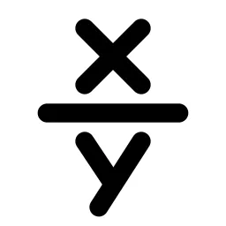 Math X Divide Y Line Icon