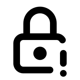 Lock Exclamation Line Icon