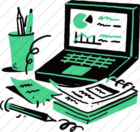 Marketing Charts On Laptop