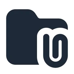 Folder Attachment Solid Icon