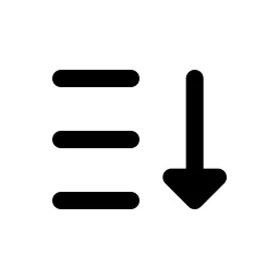 Sort Descending Fill Icon