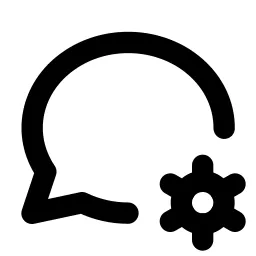 Message Circle Cog Line Icon