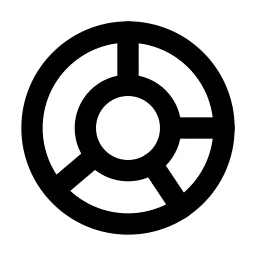 Chart Donut 4 Line Icon