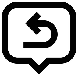 Arrow Left Message Icon
