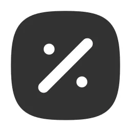 Percent Square Fill Icon