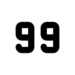 Number 99 Small Line Icon