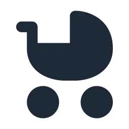 Baby Carriage Solid Icon