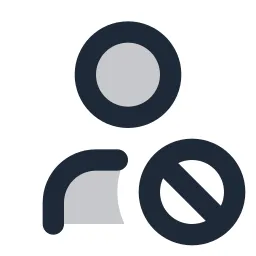 User Block Duotone Icon