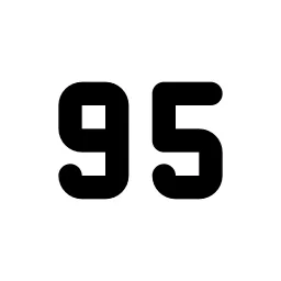 Number 95 Small Line Icon