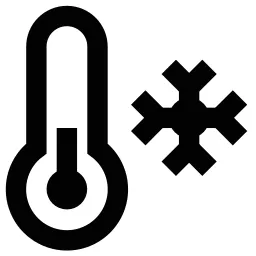 Cold Temperature Thermometer Icon