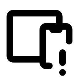 Devices Exclamation Line Icon