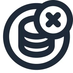 Data Circle Delete Line Icon