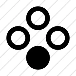 Gamepad Controls Round Down Icon