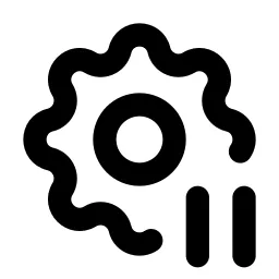 Settings Pause Line Icon