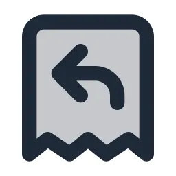 Receipt Return Duotone Icon