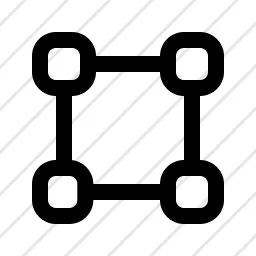 Bezier Vector Nodes Icon