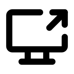 Screen Share Line Icon