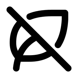 Leaf Off Line Icon