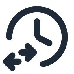 Clock Change Line Icon