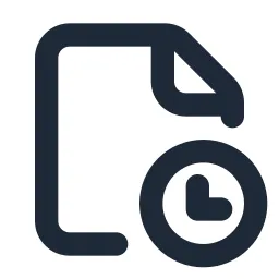 File Clock Line Icon