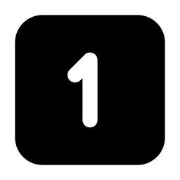 Square Number 1 Icon