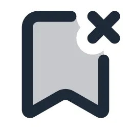 Bookmark Delete Duotone Icon