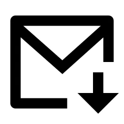 Mail Download Line Icon