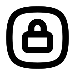 Lock Square Rounded Line Icon