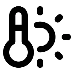 Temperature Sun Line Icon