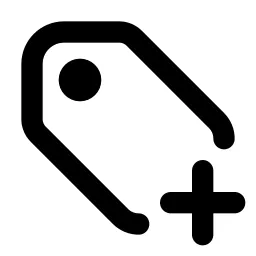 Tag Plus Line Icon