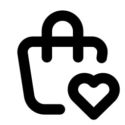 Shopping Bag Heart Line Icon