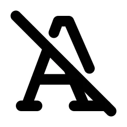 Typography Off Line Icon