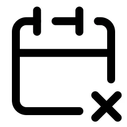 Calendar Xmark Icon