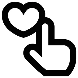 Heart Hand Gesture Icon