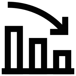 Arrow Down Graph Icon