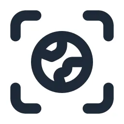 Scan Earth Line Icon