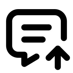 Message Up Line Icon