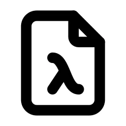 File Lambda Line Icon