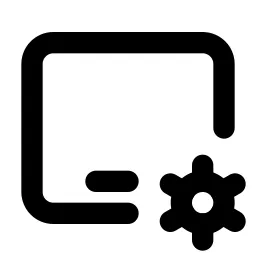 Device Ipad Horizontal Cog Line Icon
