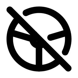 Steering Wheel Off Line Icon