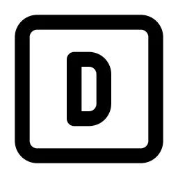 Square Letter D Line Icon