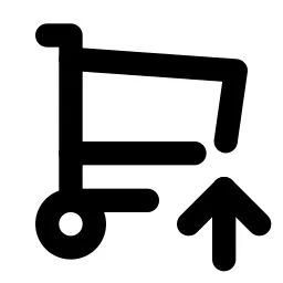 Shopping Cart Up Line Icon